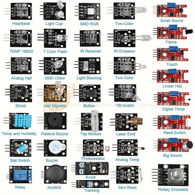 37 in 1 Sensors Kit for Arduino Raspberry Pi Robot Projects