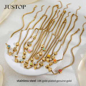 <b>Necklace</b> OEM/Wholesale Custom Waterproof Stainless Steel <b>Gold</b> Silver Plating Trendy Link Chain Pendant <b>Necklace</b> 14K 18K <b>24K</b> <b>Gold</b> - Product Image 4