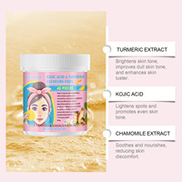 EELHOE 40 tampons nettoyants naturels au curcuma et à l'acide kojique, contrôle profond du sébum et élimination des taches brunes, outils de maquillage, nettoyant