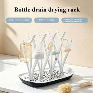 Standing Baby <b>Bottle</b> Holder & Drying <b>Rack</b> Foldable PP Material Portable <b>Storage</b> for Household Use - Product Image 2