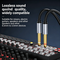 Cable de Audio Dual de 3.5mm y 6.5mm, Chapado en Oro, Cobre Puro, Trenzado y Blindado con PVC, para Guitarra, Micrófono, Altavoz, Coche, PC, Equipo de Estudio