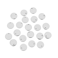 Gros Multi Taille En Acier Inoxydable Or Argent Pendaison Étiquettes pour Personnaliser Cercle Disques Pendentif