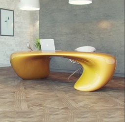 Fiberglass Hotel Lobby Reception Desk Luxury Front Desk Art Shape for Beauty Salon Club - Product Image 1