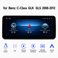 Système Linux 12,3 pouces avec CarPlay sans fil et Android Auto pour Mercedes-Benz Classe C W204 GLK X204 GLS W218 2008-2012, écran tactile