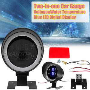 Manómetro de Presión de Aire LED Azul de 2 Pulgadas y 52 mm, Pantalla Digital Doble, Medidor de Presión de Aire + Sensor de 12 V, 0-20 Bares/2 en 1, Medidor de Temperatura del Agua - Product Image 1
