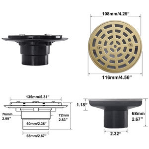 Oem سعر منخفض دش حمام ماء نحاسي بقاعدة ماسك غور ذهبية خطية مع مجموعة شفة قابلة للتعديل من كلوريد البولي فينيل - Product Image 6