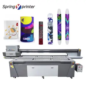 Chinese Leverancier Printer 3d Effect Inkjet Uv-Drukmachine UV-Cilinder Printer UV-Printer Voor Pennen Of Ronde Flessen