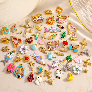 Colgantes de Acero Inoxidable con Baño de Oro, Temática Oceánica, Corazón Animal, Accesorios de Joyería DIY para Regalo - Product Image 1