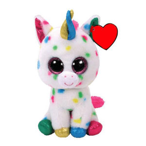 ตุ๊กตายูนิคอร์นยัดนุ่นสำหรับ<span class=keywords><strong>วัน</strong></span>วาเลนไทน์ผมสีรุ้งตาโตของเล่นนุ่มรูปยูนิคอร์นนั่ง - Product Image 5