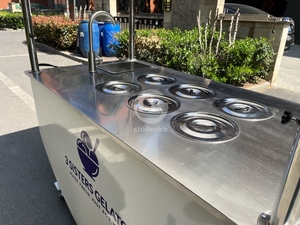 Carrito de Helados con Congelador y Exhibidor, Carrito de Venta Ambulante para Helados, <span class=keywords><strong>Café</strong></span>, BBQ, Comida, Eventos, Playa - Product Image 6