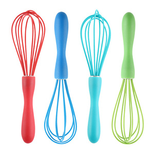 Batteur manuel en silicone et mélangeur à pâtes, petit fouet à crème et à œufs pour la pâtisserie domestique - Product Image 1