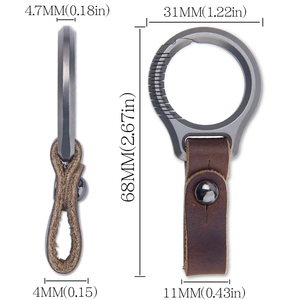 <span class=keywords><strong>Porte</strong></span>-clés de <span class=keywords><strong>luxe</strong></span> en titane pour hommes, gravure personnalisée de haute qualité, ultra léger, <span class=keywords><strong>porte</strong></span>-clés EDC avec anneaux pour clés, accessoire - Product Image 2