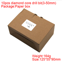 10 pièces 3-50mm foret diamant pour carreaux de verre verre trou scie forets pour le forage de carreaux de verre