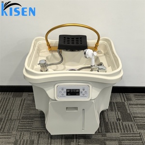 KISEN Japanese Portable Shampoo Basin Head Spa Salon Equipment Portable Hair Washing Bowl Basin Shampoo Salon Sink with <b>LED</b> - Product Image 5