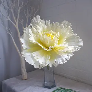 गर्म बिक्री रेशम कृत्रिम विशालकाय बिग Peony फूल विशाल बड़े फूल खिड़की ड्रेसिंग के लिए सजावट