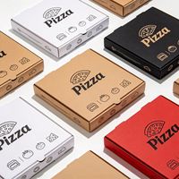 Boîtes à pizza miniatures de type tiroir, biodégradables, impression offset, design personnalisé, emballage en papier de qualité alimentaire, fournisseur en gros
