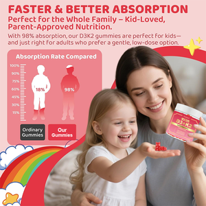 Rosebest Vente en gros OEM Marque privée Gommes sans sucre Vitamine D3 K2 pour enfants avec <span class=keywords><strong>Calcium</strong></span> Magnésium Zinc pour la santé des os et des dents - Product Image 3