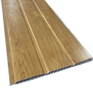 Striscia di 30 CENTIMETRI A Due Scanalatura Laminato di <span class=keywords><strong>Legno</strong></span> di Disegno Pannello di Parete del PVC per il Rivestimento Della Parete Della Stanza - Product Image 3