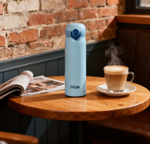 Gourde isotherme à double paroi en acier de 500 ml <span class=keywords><strong>avec</strong></span> couvercle à <span class=keywords><strong>action</strong></span> rebondissante - <span class=keywords><strong>Bouteille</strong></span> d'eau de voyage et de voiture - Product Image 3