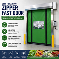 Porte rapide à fermeture éclair auto-réparable pour usine de transformation alimentaire et zone d'emballage agricole