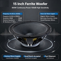 Speaker Woofer Tembaga Profesional W15-6 15-Inci 800 Watt Sistem Suara untuk Audio Rumah Subwoofer 15-Inci, Produk Laris dari Cina