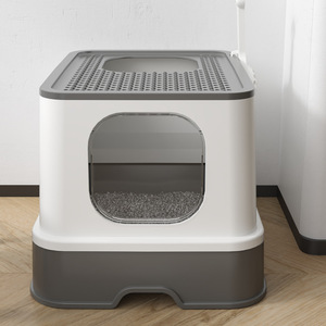 Bac à litière pour chat, entièrement fermé, à chargement par le haut, anti-éclaboussures, grande et très grande taille, bac à litière pour chat, toilette pour chat, chat - Product Image 1