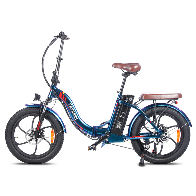 FAFREES Portable 20'' Ebike Display Front Suspension 7 Speed 18Ah 250W Folding Electric Fat Tire Bicycle F20 Pro Rear Hub Motor