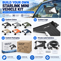 Support à ventouse Starlink Mini avec câble d'alimentation pour voiture, camping-car, yacht, camping, kit de montage Starlink Mini pour véhicule, étui de protection