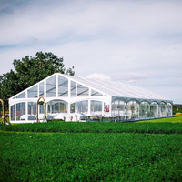 Tente de foire commerciale allemande 10 x 20, auvent en plastique transparent, tente humanitaire, tente anti-séisme