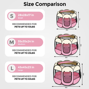Pet <b>Portable</b> Foldable Stainless Steel Playpen Exercise Kennel <b>Dogs</b> Indoor/Outdoor Tent Carrying Case Collapsible Travel <b>Bowl</b> - Product Image 2