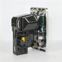 Mécanisme de sélection de jetons et accepteur de 9 monnaies avec panneau frontal en plastique et bouton pour distributeur automatique, grue à pinces, pièces de flipper et jeux d'arcade