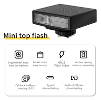 Iluminación de fotografía Mini Speedlights Flash 5600K Luces de flash de cámara externa recargables para cámaras Dslr con puerto tipo C