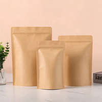 Sac Doypack en Papier Kraft Mat Translucide avec Fermeture Zip, Impression de Logo Personnalisé, Idéal pour Noix, Fleurs Séchées, Graines et Thé - Offre Spéciale