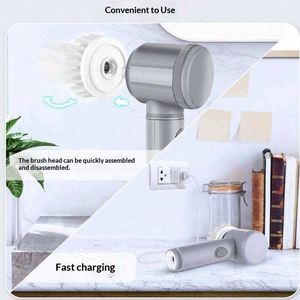 Electric Automatic Kitchen Pot and Bowl <b>Cleaning</b> <b>Brush</b> with Nylon Bristles <b>for</b> Oil-free and Descaling <b>Cleaning</b> - Product Image 2