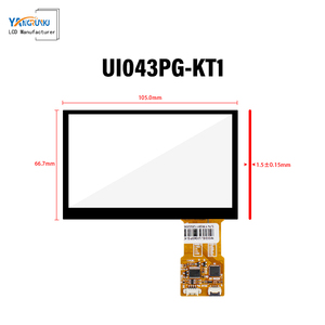 Módulos LCD ODM Yangrun Pantalla IPS de 4,3 pulgadas 800x480 500 Nits 60 Hz RGB <span class=keywords><strong>40</strong></span> pines Placa controladora a juego y panel táctil - Product Image 3