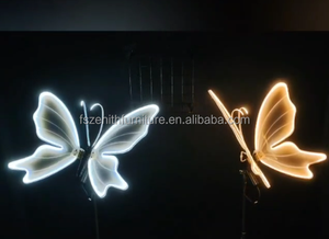 Alat peraga pesta kupu-kupu raksasa bergerak kupu-kupu besar dekorasi LED kupu-kupu dekorasi pernikahan - Product Image 2