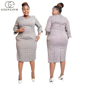 Plus Size Business Women Suits / Office Ladies Bodycon Formal Dress Women New Knee Length Pencil Office Dress - Product Image 1