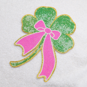 Parches de lentejuelas personalizados a precio barato de fábrica parches de hierro bordados de San Patricio - Product Image 1