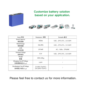 แบตเตอรี่ลิเธียมไอออนแบบแท่งปริซึม 3.2V 100Ah  ประสิทธิภาพสูง - Product Image 5
