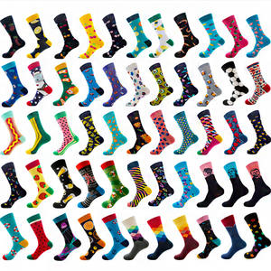Haute qualité mode drôle bande géométrique <span class=keywords><strong>à</strong></span> pois chaussettes colorées décontracté coton dessin animé hommes chaussettes équipage chaussettes - Product Image 6