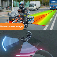 Détecteur radar de moto étanche en gros, capteur radar à ondes millimétriques 77 GHz avec indicateur LED, distance de détection de 50 m