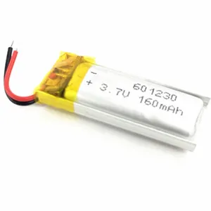 נטענת קטן 601230 3.7v 150mAh Li po פולימר סוללות