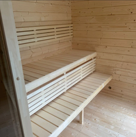 Villa Chalet Segitiga Modern Mewah dengan Ruang Sauna Kayu Pinus Solid 12kw Listrik, Dilengkapi Fitur Uap Basah dan Panel Kontrol 220v