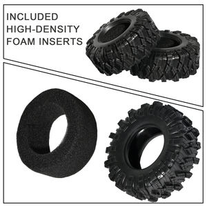 Комплект из 4 шин для радиоуправляемых краулеров 1,3 дюйма с поролоновыми вставками для Axial SCX24, Traxxas TRX4M и радиоуправляемых машин масштаба 1/18, 1/24 - Product Image 3