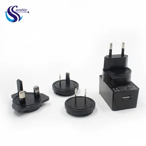 International Power Adapter 15w Ac Dc Interchangeable Power Supply 12v 1000ma 5v 2000am Usb Power Charger Adapter