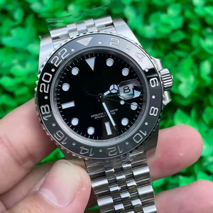นาฬิกาจักรกลคุณภาพสูงแบบกำหนดเองสำหรับ OEM ขนาด 25 มม. ตัวเรือนสแตนเลสสตีล กลไก ETA 3285 ระบบ GMT ตัวล็อคอัจฉริยะแบบซ่อน นาฬิกาหรู - Product Image 2