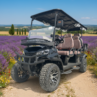 Voiturette de golf électrique tout-terrain, étanche et antidérapante, véhicule de chasse 6 places, équipée d'une batterie au lithium.