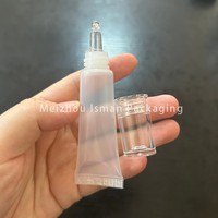 ISMAN Prêt à expédier – Tubes souples transparents en PE de 10 ml et 15 ml avec tête compte-gouttes, emballage cosmétique, vente en gros, logo personnalisé, directement de l'usine