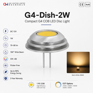 Mini ampoule LED G4 en aluminium COB 2700K-7000K AC DC 12V Blanc chaud Blanc froid pour l'éclairage hôtelier - Product Image 1