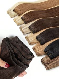 ผมต่อแบบแบนเนียนเรียบไร้รอยต่อ Genius Weft ผมแท้ 100% Remy  จัดเรียงเกล็ดผมอย่างสมบูรณ์แบบ  บางเฉียบ สำหรับร้านทำผม ขายส่ง - Product Image 5